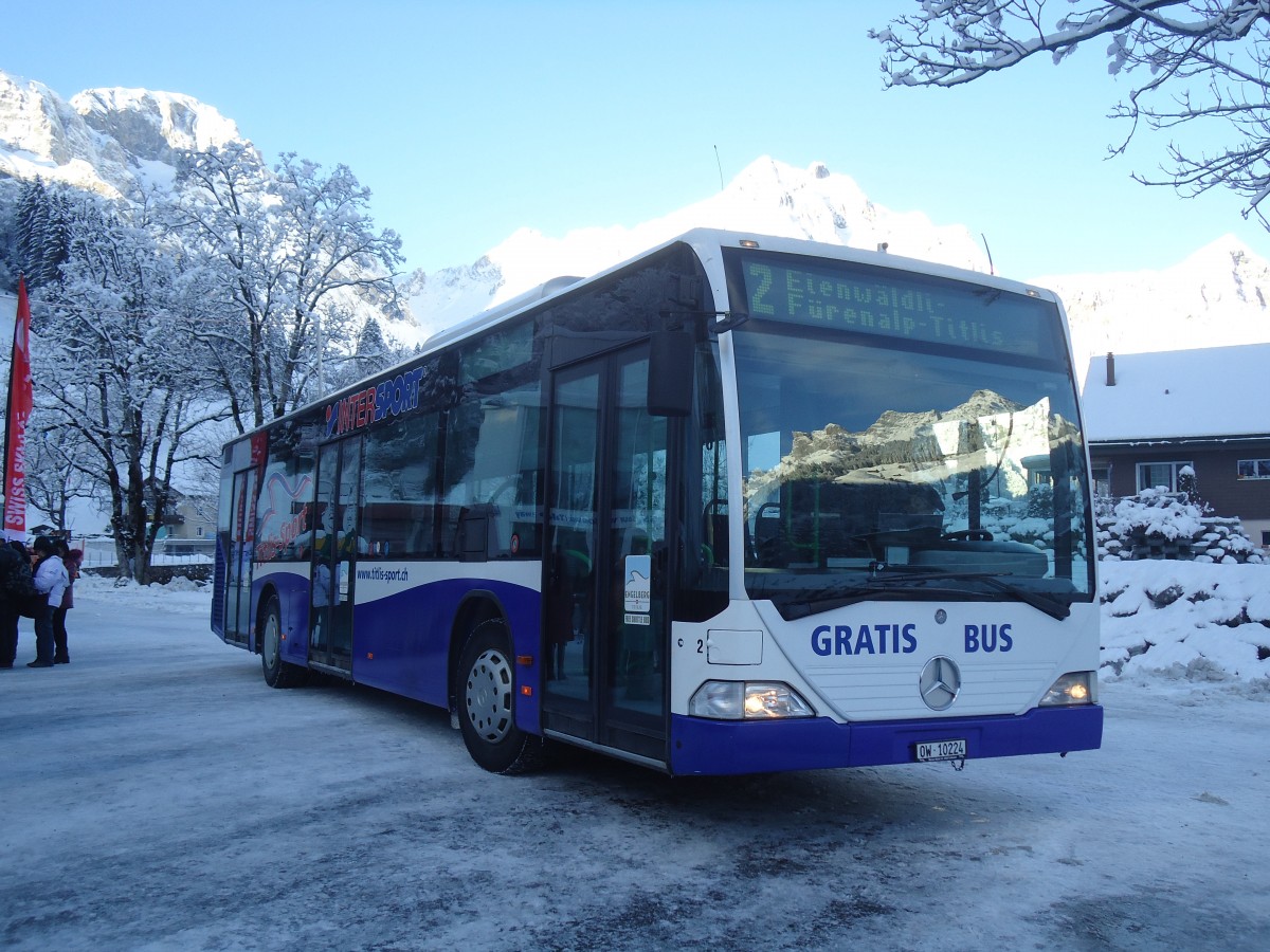 (148'511) - EAB Engelberg - Nr. 2/OW 10'224 - Mercedes (ex Nr. 6; ex TPL Lugano Nr. 11) am 27. November 2013 in Engelberg, Titlisbahnen