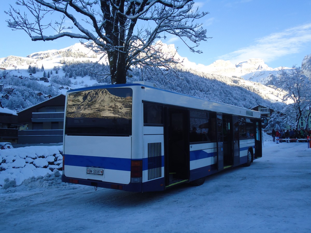 (148'522) - EAB Engelberg - Nr. 3/OW 10'187 - Mercedes/Hess (ex ZVB Zug Nr. 157; ex ZVB Zug Nr. 57) am 27. Dezember 2013 in Engelberg, Titlisbahnen