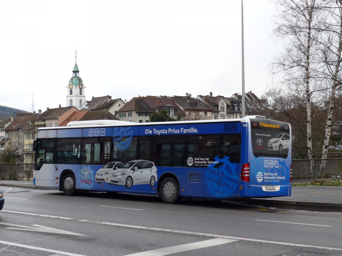 (148'778) - BOGG Wangen b.O. - Nr. 103/SO 157'068 - Mercedes am 9. Februar 2014 beim Bahnhof Olten