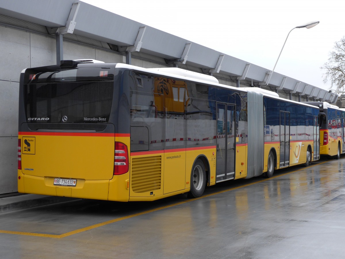 (148'865) - PostAuto Bern - Nr. 632/BE 734'632 - Mercedes am 16. Februar 2014 in Bern, Postautostation