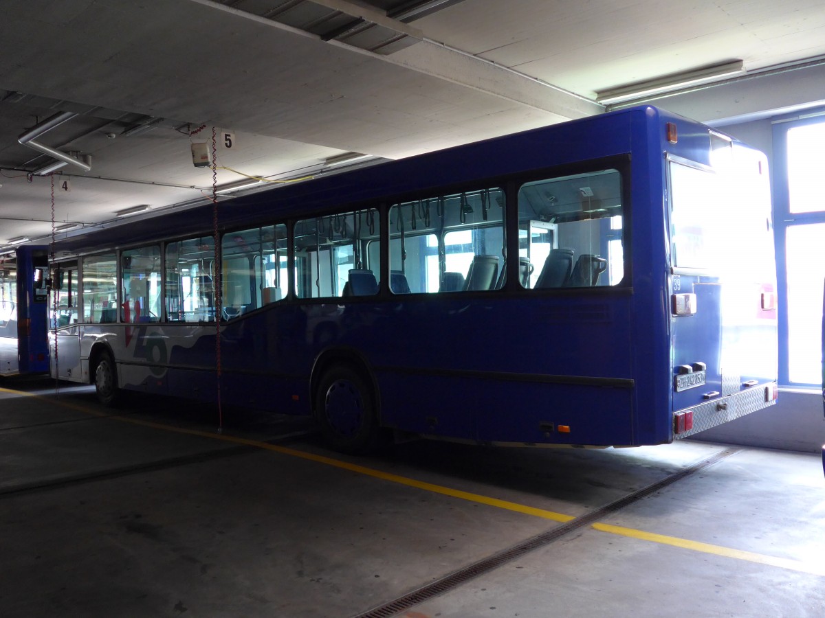 (149'518) - VZO Grningen - Nr. 39/ZH 242'853 - Mercedes (ex Schneider, Meilen Nr. 7) am 31. Mrz 2014 in Grningen, Depot