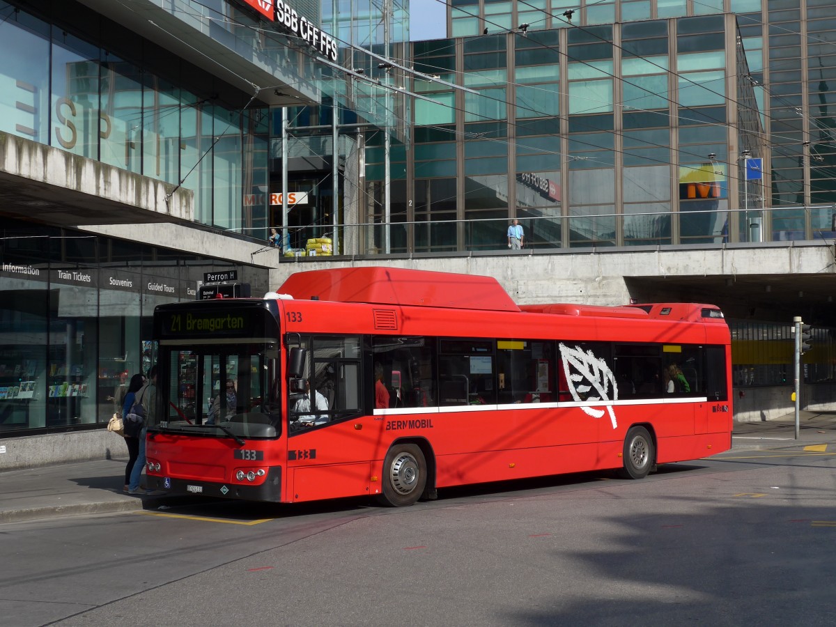 (149'631) - Bernmobil, Bern - Nr. 133/BE 624'133 - Volvo am 13. April 2014 beim Bahnhof Bern