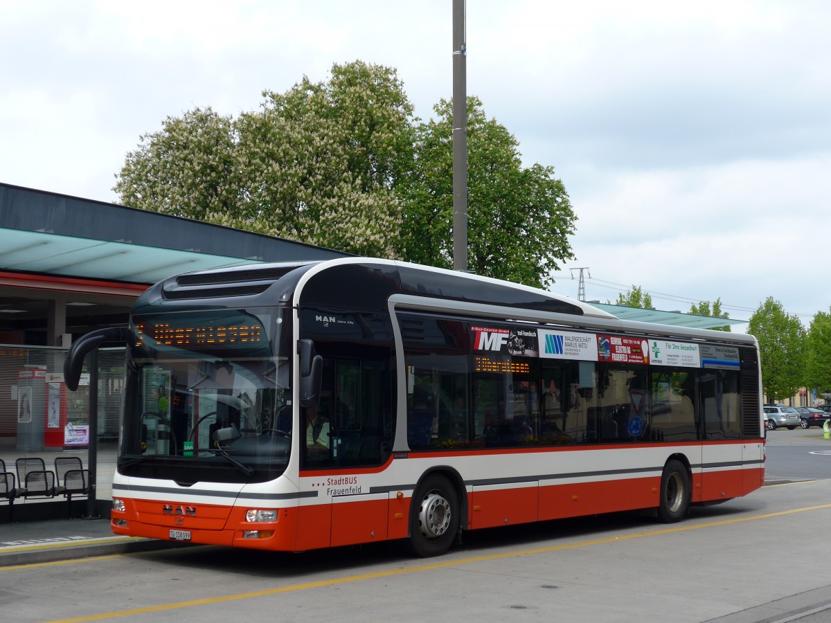 (149'714) - PostAuto Ostschweiz - TG 158'099 - MAN am 21. April 2014 beim Bahnhof Frauenfeld