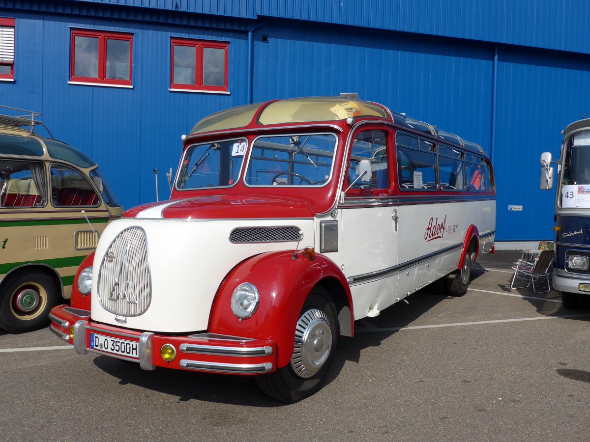 (150'101) - Adorf-Reisen, Dsseldorf - D-O 3500H - Magirus-Deutz am 25. April 2014 in Sinsheim, Museum