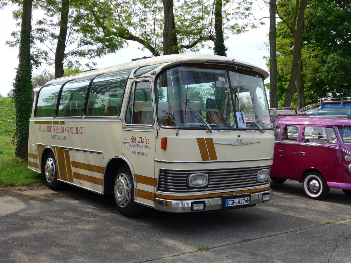 (150'215) - Auwrter Museum, Stuttgart - DGF-AI 74H - Neoplan (ex St. Claire School, GB-Nottingham) am 26. April 2014 in Speyer, Technik-Museum