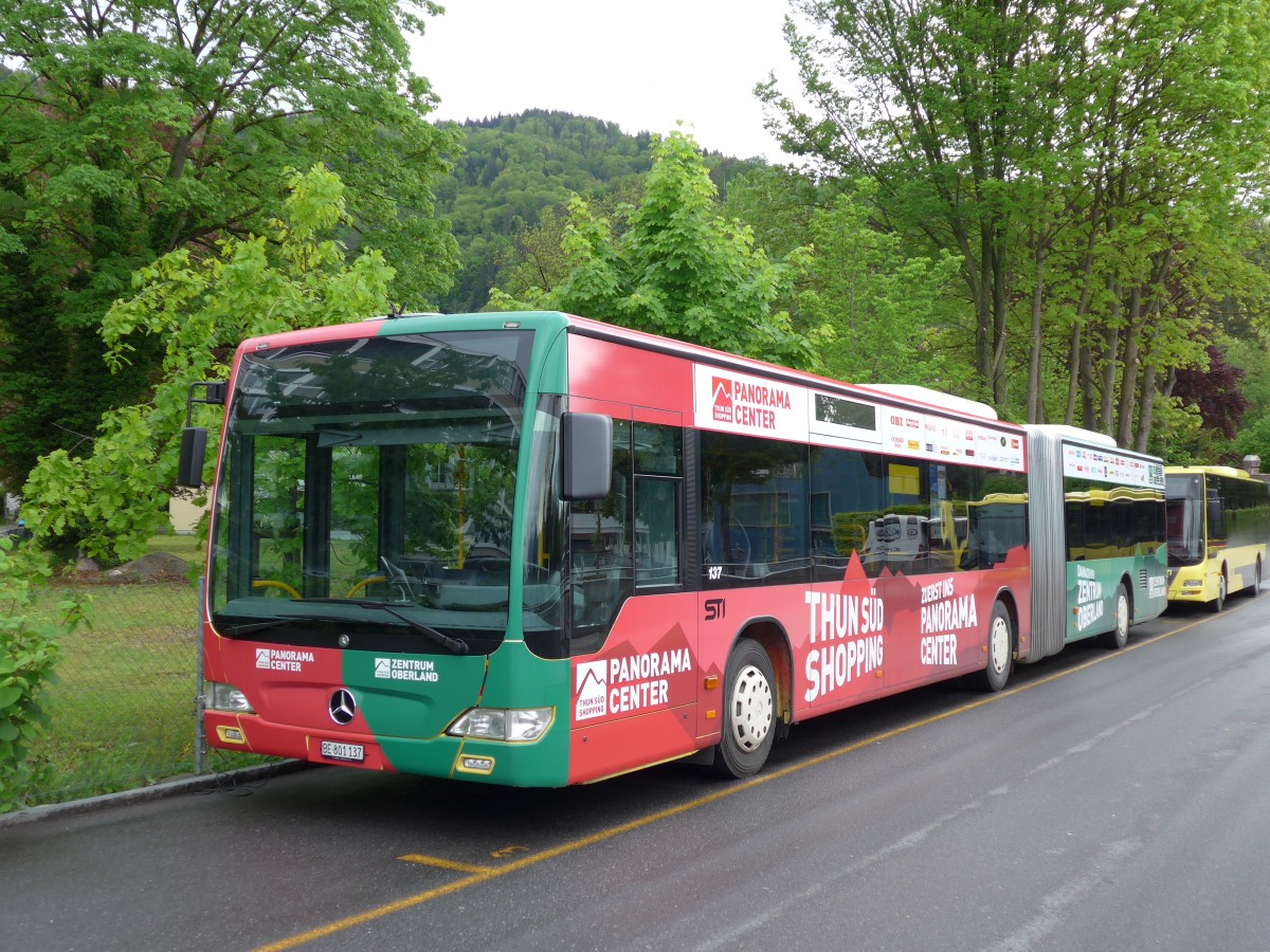 (150'645) - STI Thun - Nr. 137/BE 801'137 - Mercedes am 12. Mai 2014 bei der Schifflndte Thun