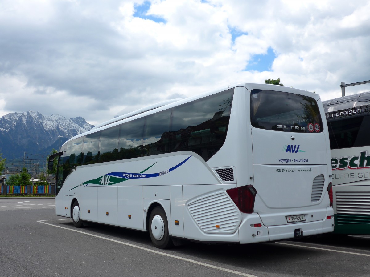 (150'681) - AVJ Les Bioux - VD 406 - Setra am 17. Mai 2014 in Thun, Seestrasse