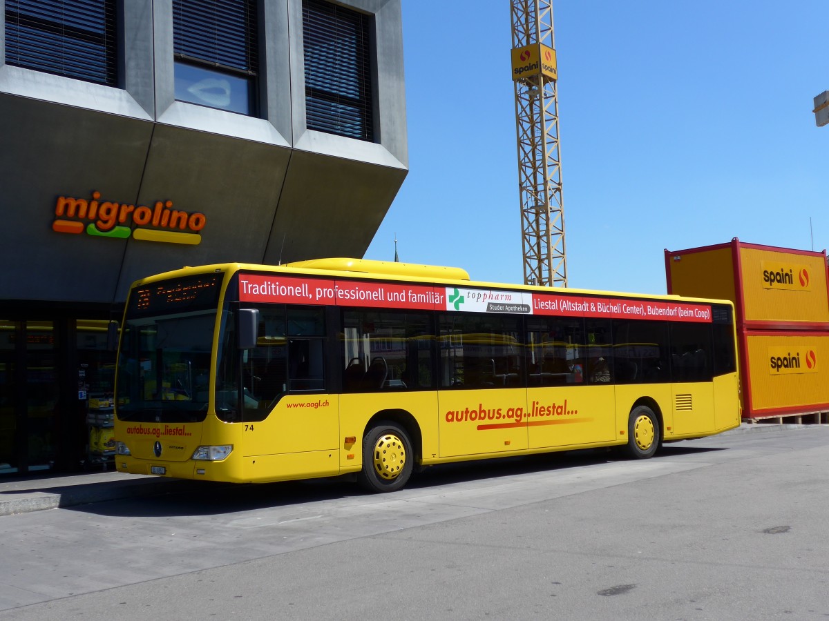 (150'712) - AAGL Liestal - Nr. 74/BL 6862 - Mercedes am 18. Mai 2014 beim Bahnhof Liestal