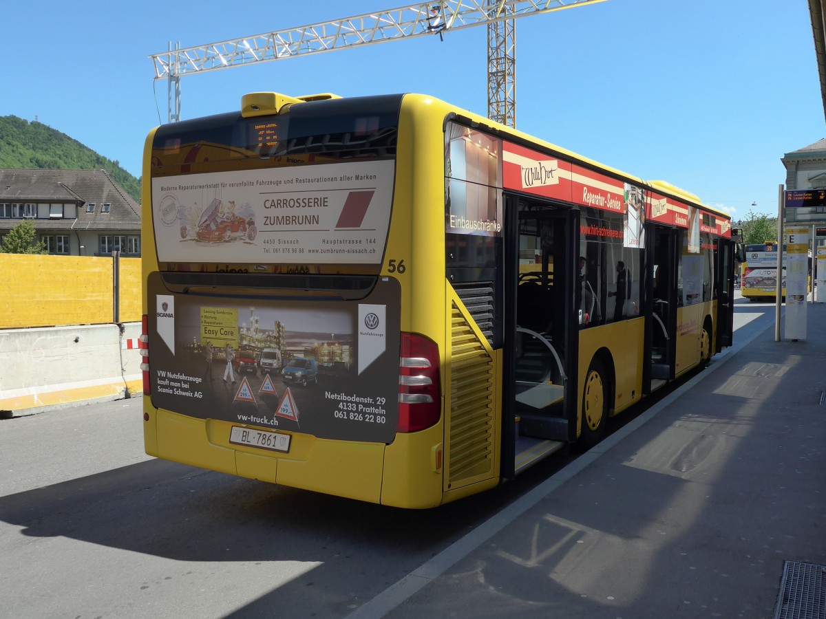 (150'717) - AAGL Liestal - Nr. 56/BL 7861 - Mercedes am 18. Mai 2014 beim Bahnhof Liestal