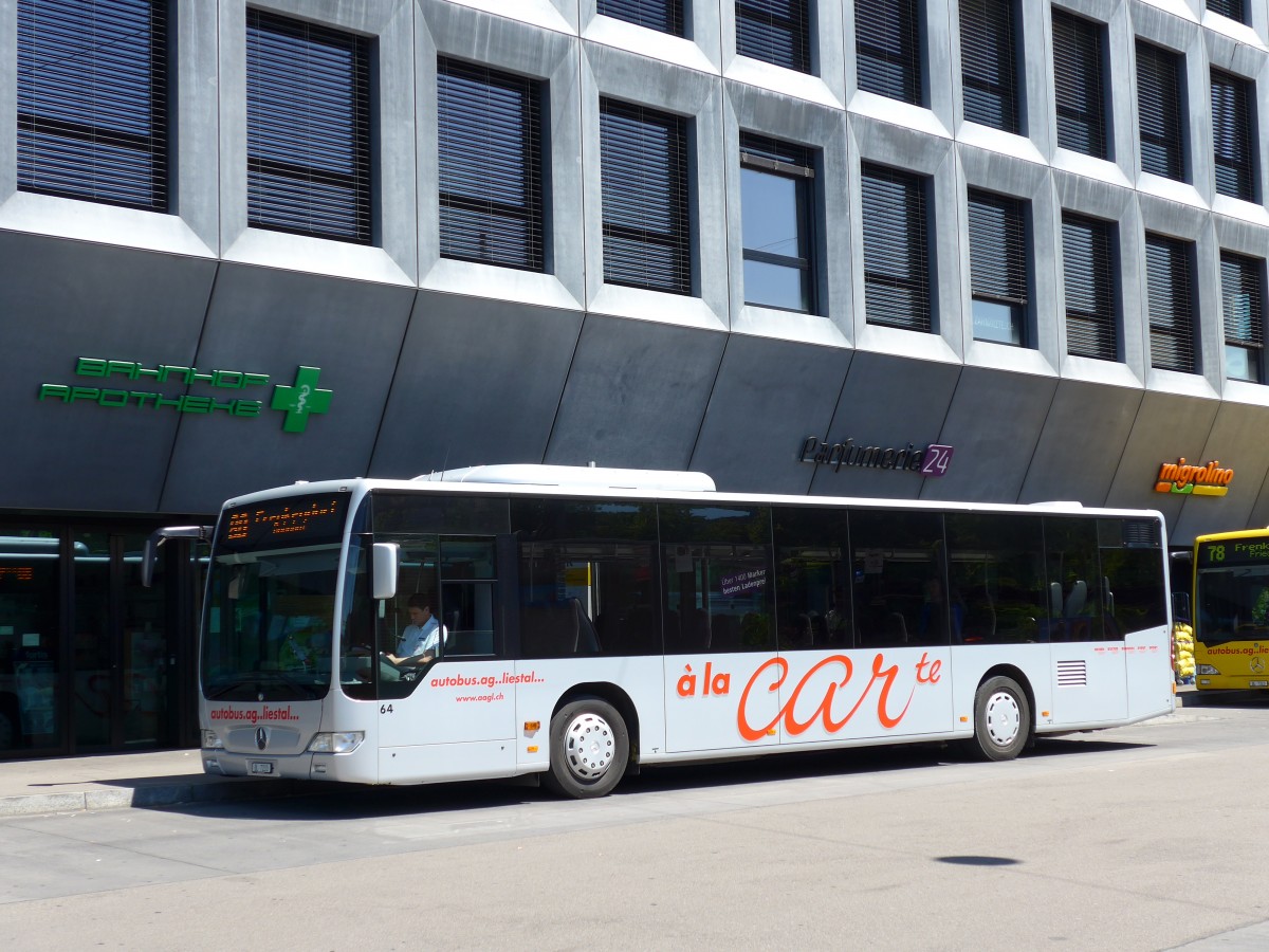 (150'720) - AAGL Liestal - Nr. 64/BL 7233 - Mercedes am 18. Mai 2014 beim Bahnhof Liestal