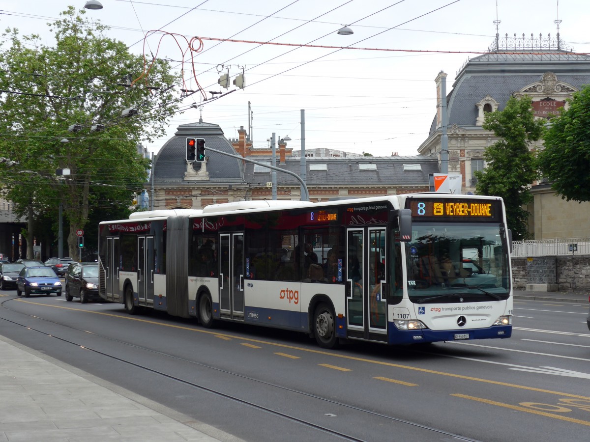 (150'816) - TPG Genve - Nr. 1107/GE 960'857 - Mercedes am 26. Mai 2014 in Genve, Place des Vingt-Deux-Cantons