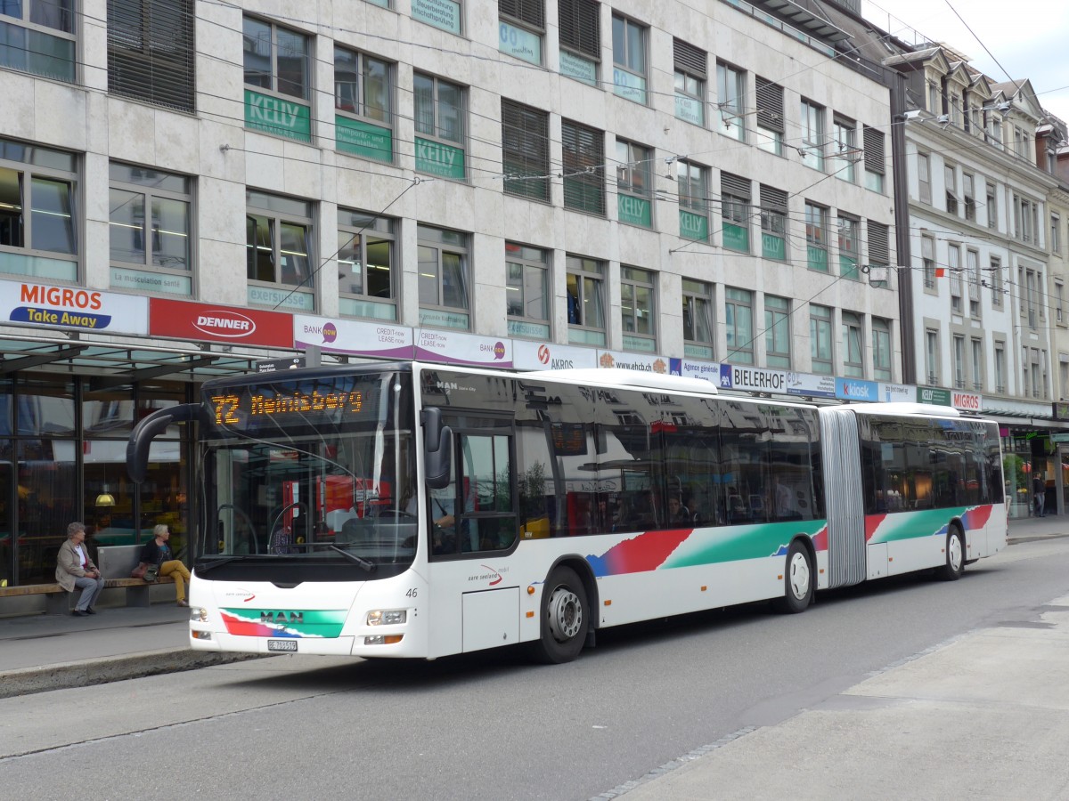 (151'079) - ASm Langenthal - Nr. 46/BE 703'519 - MAN am 29. Mai 2014 in Biel, Guisanplatz