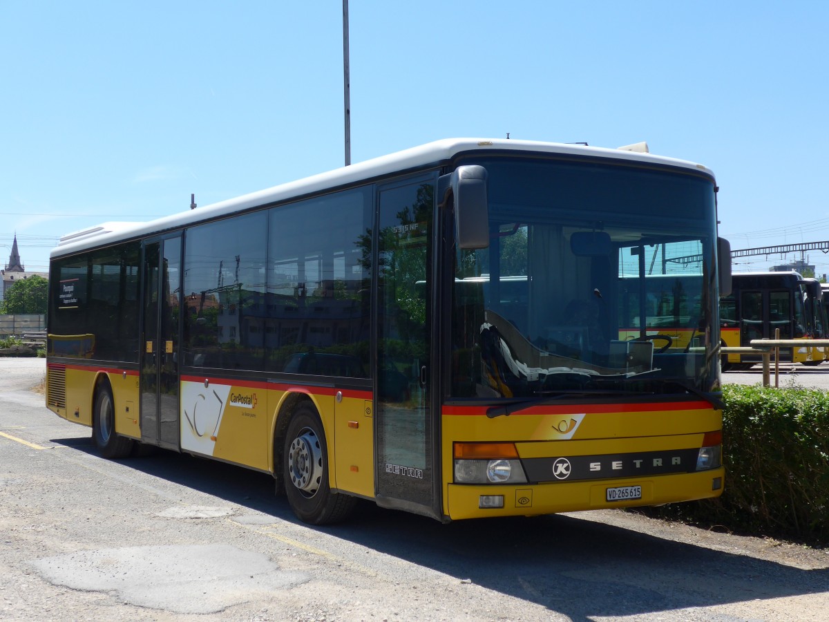 (151'744) - CarPostal Ouest - VD 265'615 - Setra am 21. Juni 2014 in Yverdon, Garage