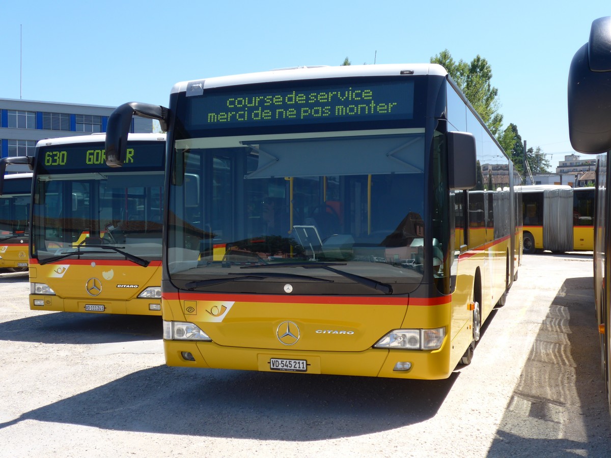 (151'756) - CarPostal Ouest - VD 545'211 - Mercedes am 21. Juni 2014 in Yverdon, Garage