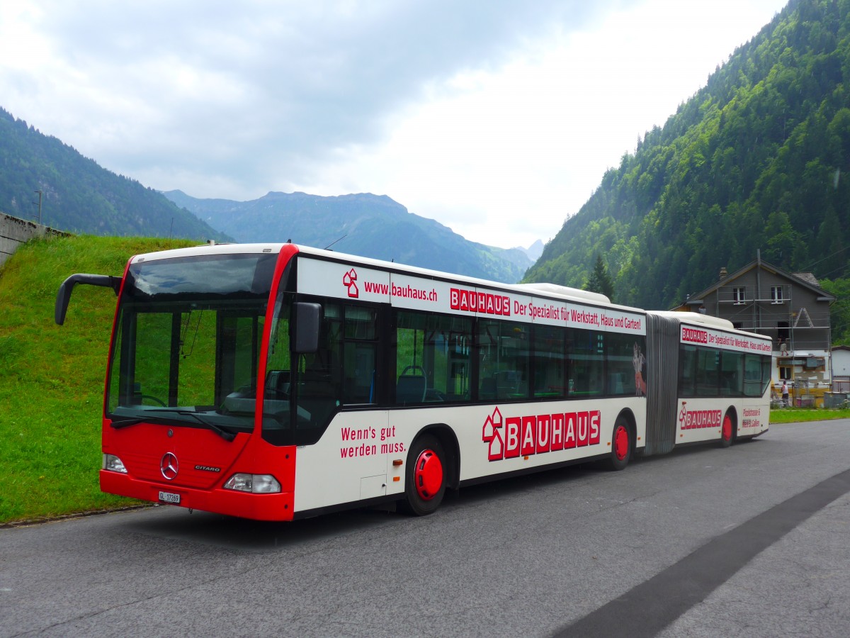 (151'804) - AS Engi - Nr. 15/GL 17'269 - Mercedes (ex SBC Chur Nr. 52; ex SBC Chur Nr. 29; ex ARL Viganello Nr. 23; ex TPL Lugano Nr. 28) am 23. Juni 2014 in Engi, Garage