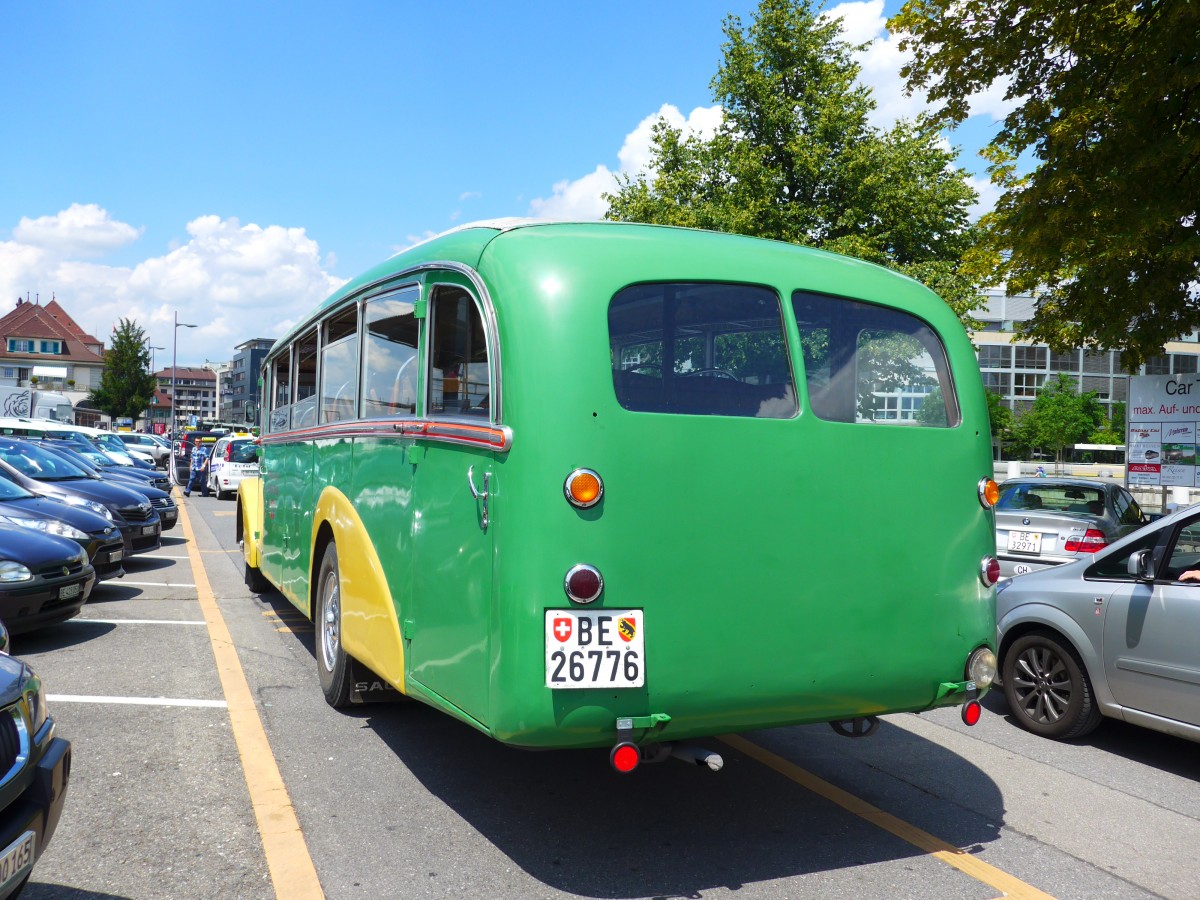 (151'836) - STI Thun - Nr. 15/BE 26'776 - Saurer/Gangloff (ex AvH Heimenschwand Nr. 5) am 25. Juni 2014 in Thun, CarTerminal