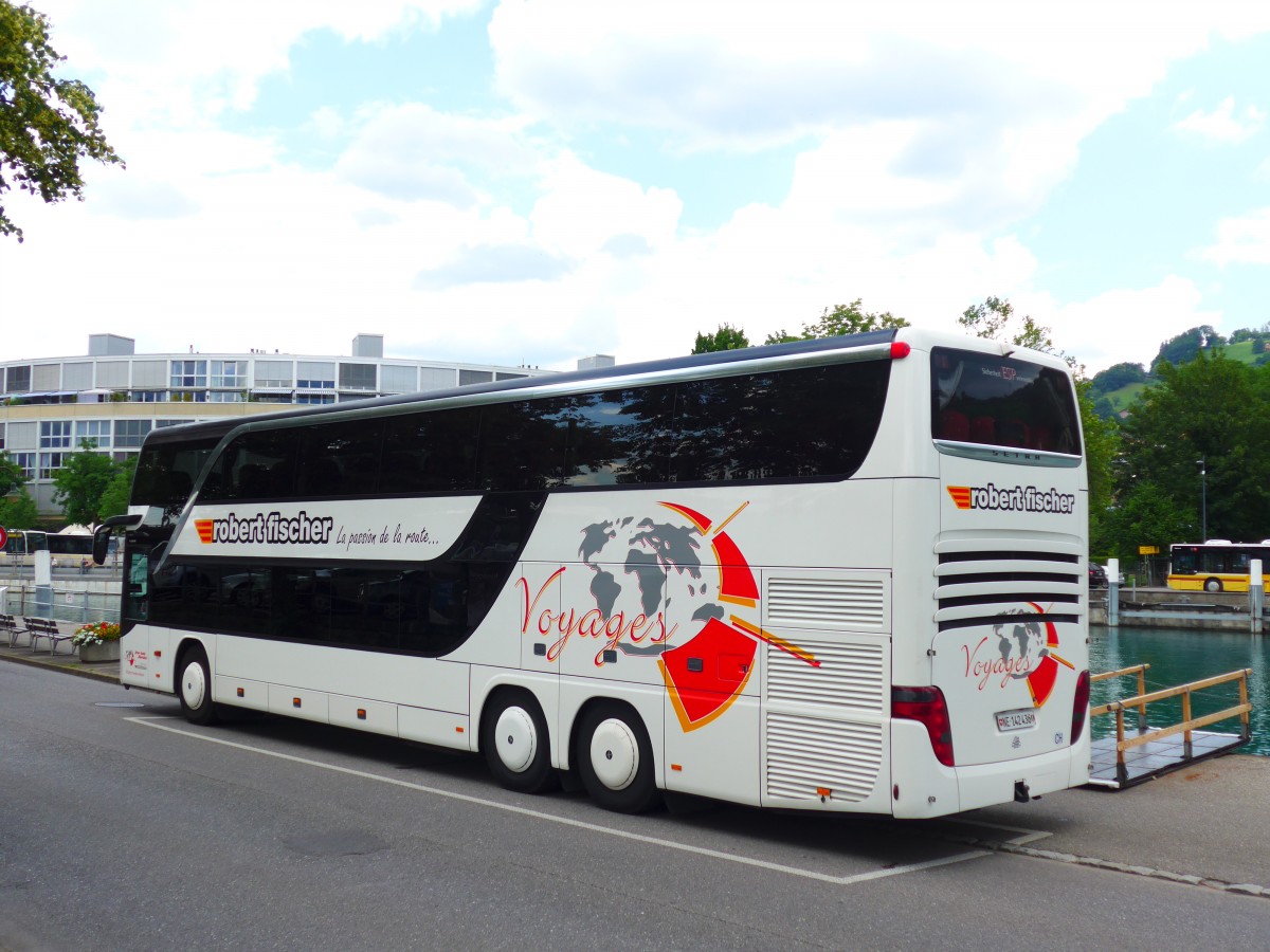 (151'856) - Fischer, Marin - NE 142'436 - Setra am 25. Juni 2014 bei der Schifflndte Thun