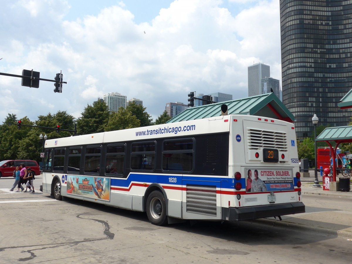 (153'108) - CTA Chicago - Nr. 1828/M 172'476 - New Flyer am 18. Juli 2014 in Chicago, Navy Pier