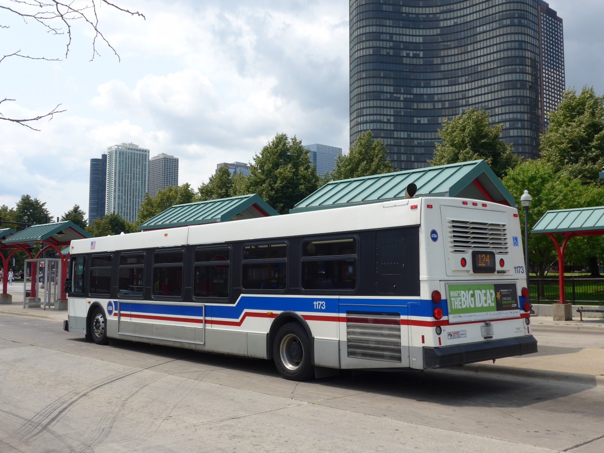 (153'136) - CTA Chicago - Nr. 1173/M 160'315 - New Flyer am 18. Juli 2014 in Chicago, Navy Pier