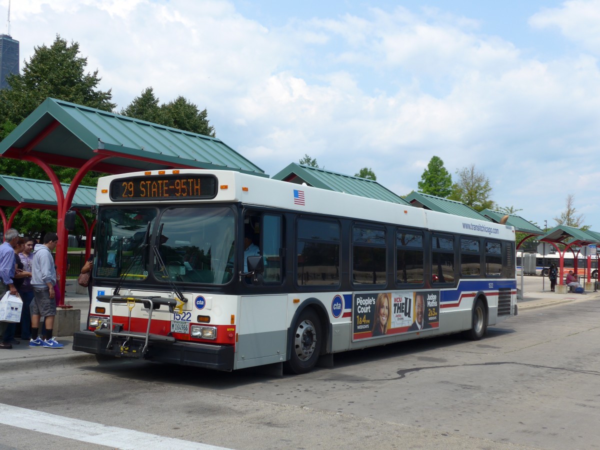 (153'157) - CTA Chicago - Nr. 1522/M 164'966 - New Flyer am 18. Juli 2014 in Chicago, Navy Pier