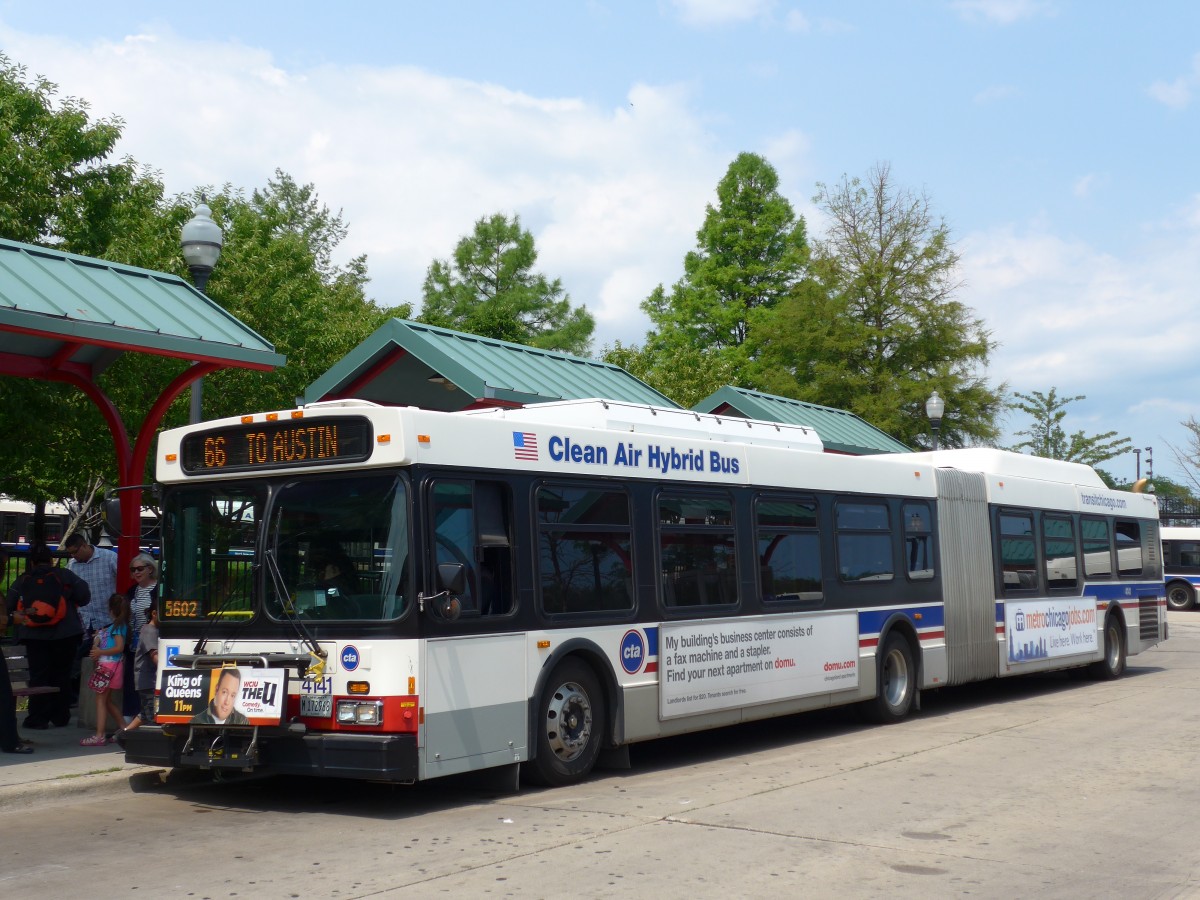 (153'166) - CTA Chicago - Nr. 4141/M 172'968 - New Flyer am 18. Juli 2014 in Chicago, Navy Pier