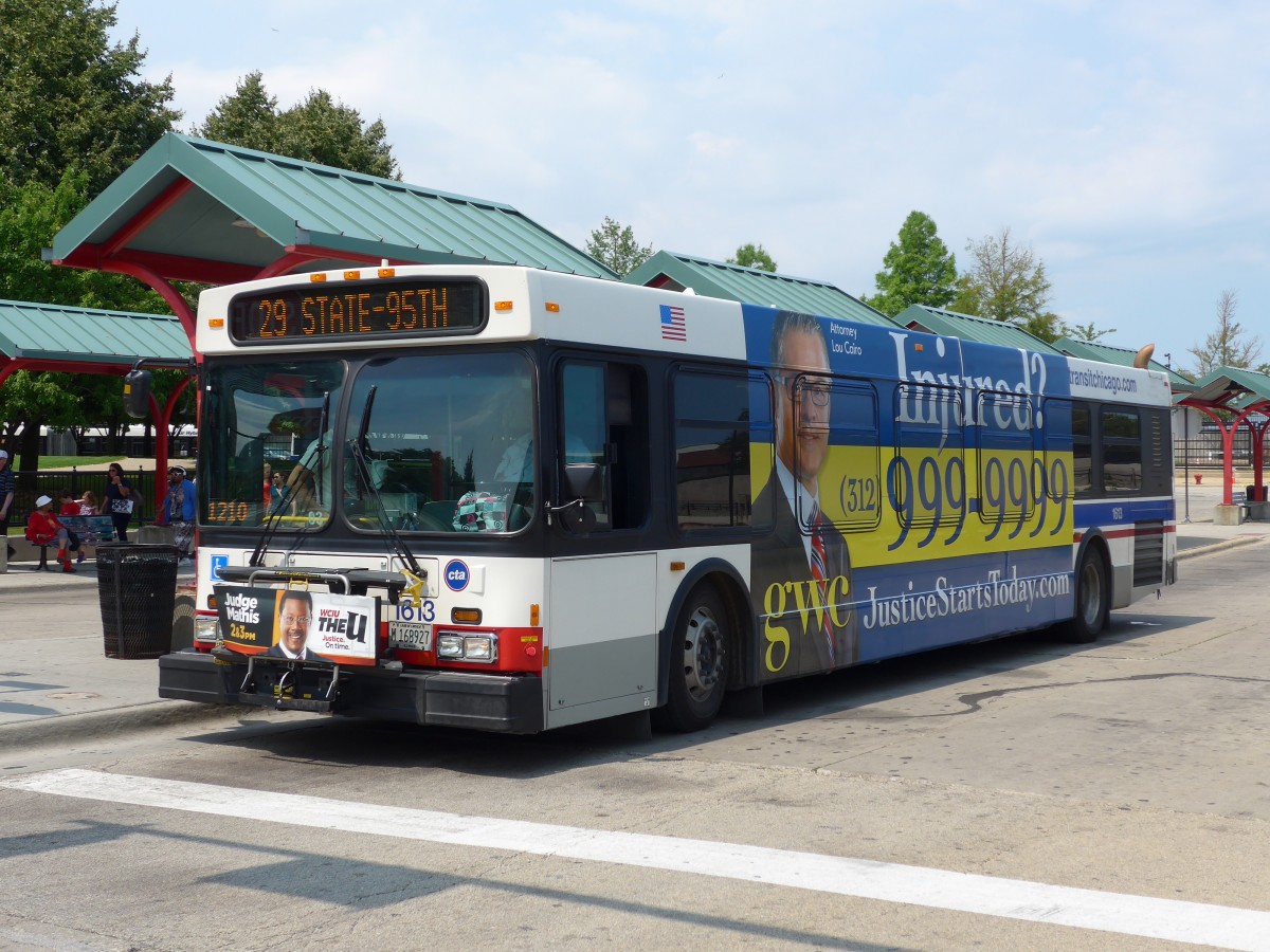 (153'205) - CTA Chicago - Nr. 1613/M 168'927 - New Flyer am 18. Juli 2014 in Chicago, Navy Pier