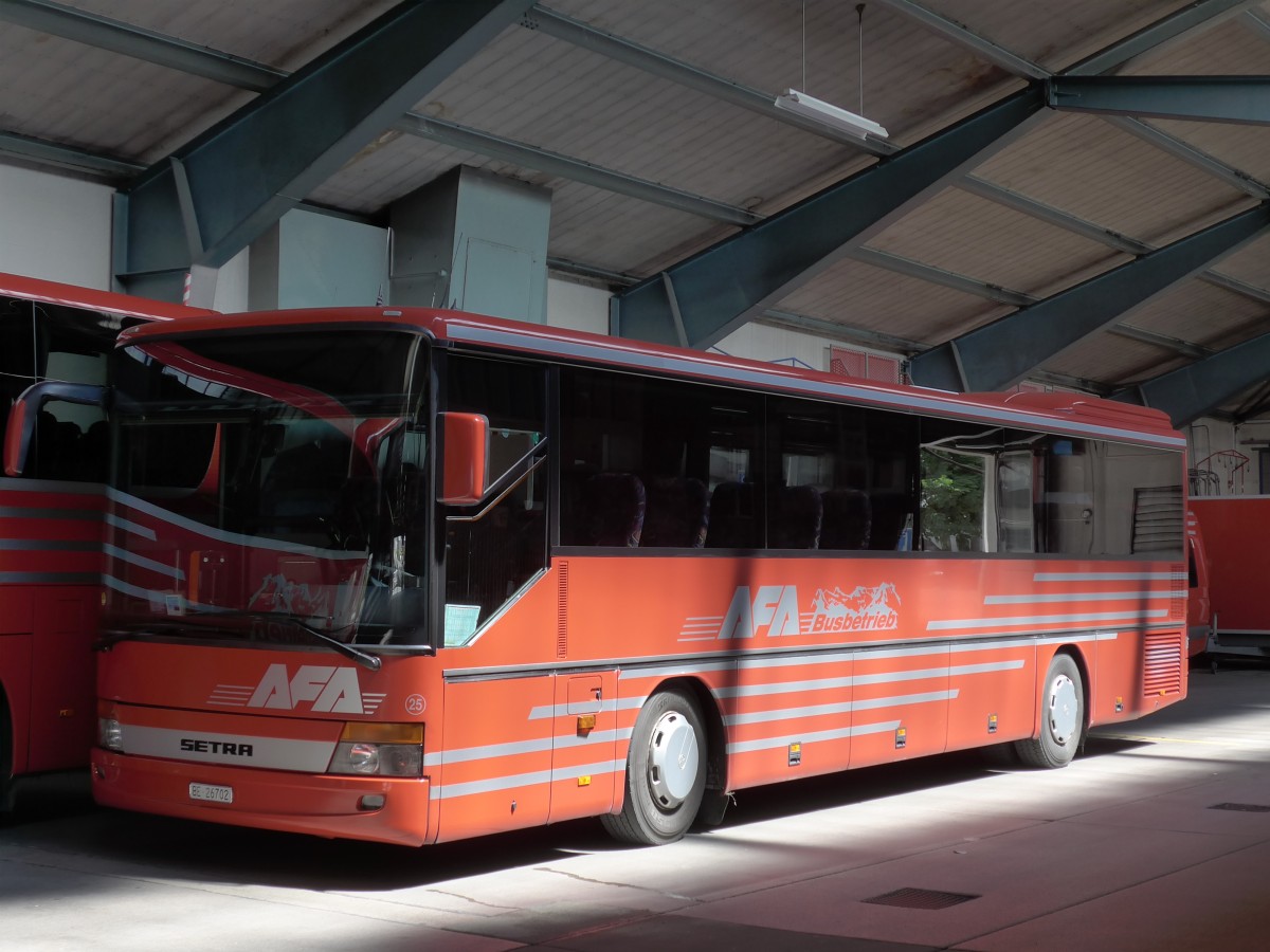 (153'517) - AFA Adelboden - Nr. 25/BE 26'702 - Setra (ex Nr. 12) am 1. August 2014 im Autobahnhof Adelboden