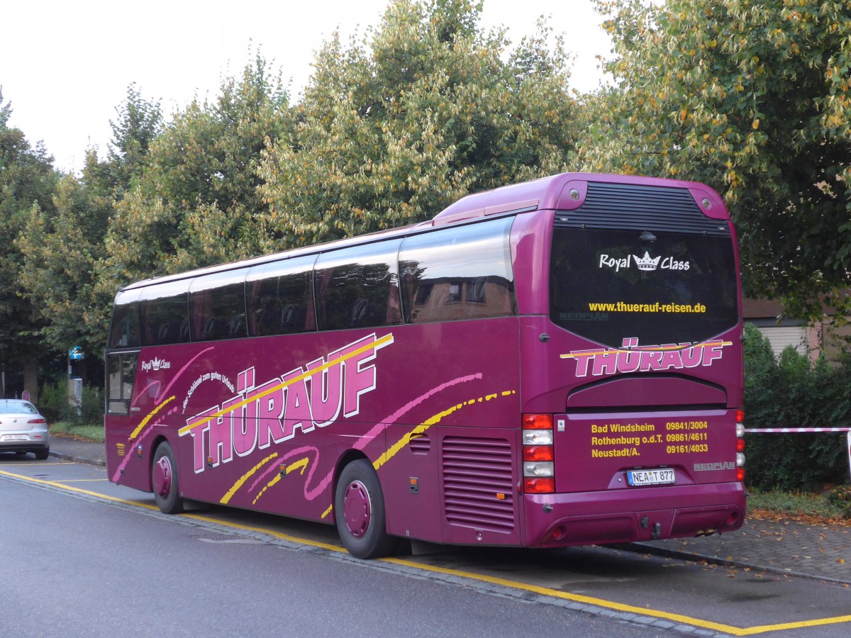 (153'699) - Aus Deutschland: Thrauf, Bad Windsheim - NEA-T 877 - Neoplan am 7. August 2014 in Thun, Hotel Seepark