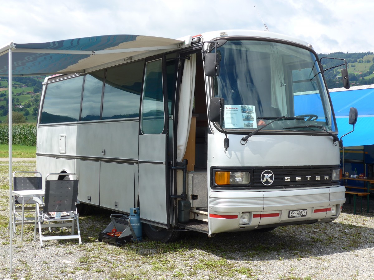 (153'816) - Leutwyler, Drrensch - SH 90'015 - Setra (ex Zihlmann, Zrich) am 16. August 2014 in Altsttten, Allmendplatz