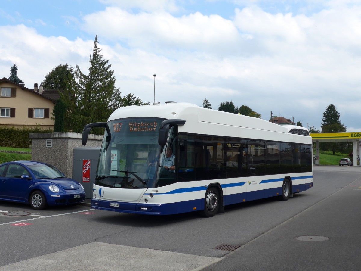 (154'142) - BSF Hochdorf - Nr. 301/LU 151'690 - Hess am 19. August 2014 beim Bahnhof Hitzkirch