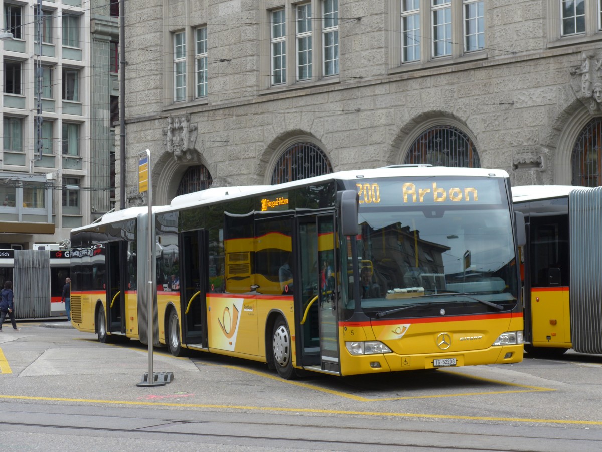 (154'195) - Eurobus, Arbon - Nr. 5/TG 52'208 - Mercedes am 20. August 2014 beim Bahnhof St. Gallen