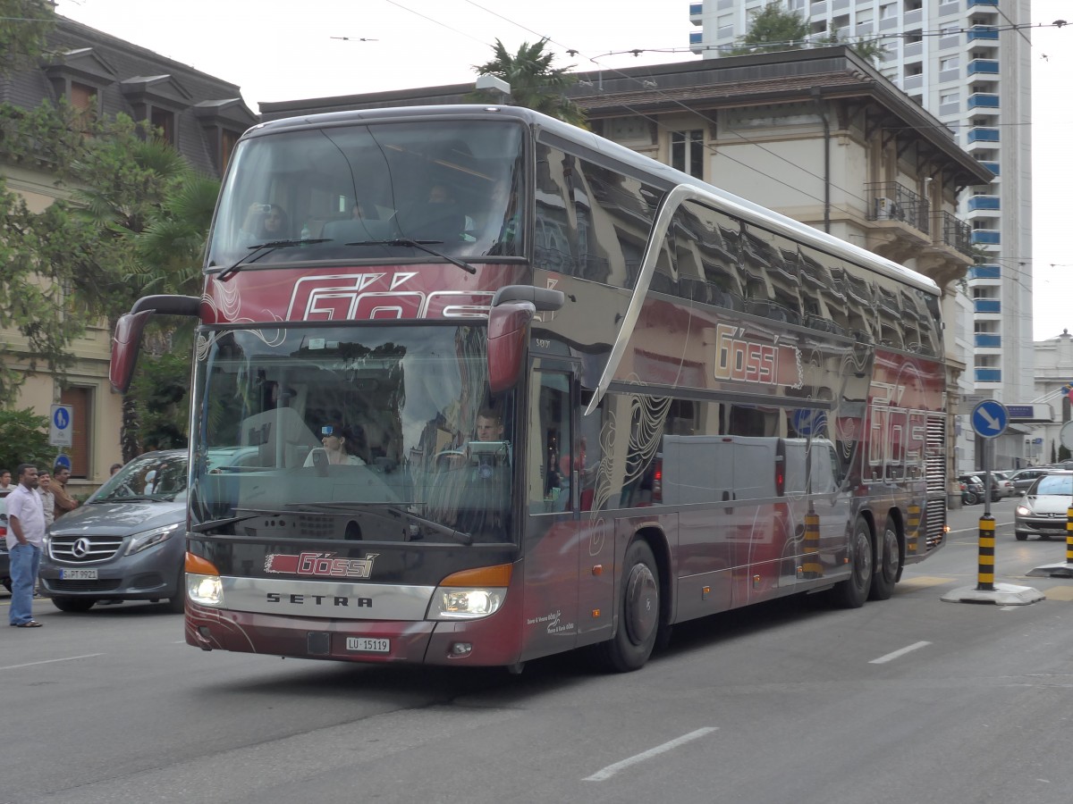 (154'406) - Gssi, Horw - LU 15'119 - Setra am 23. August 2014 in Montreux, Escaliers de la Gare