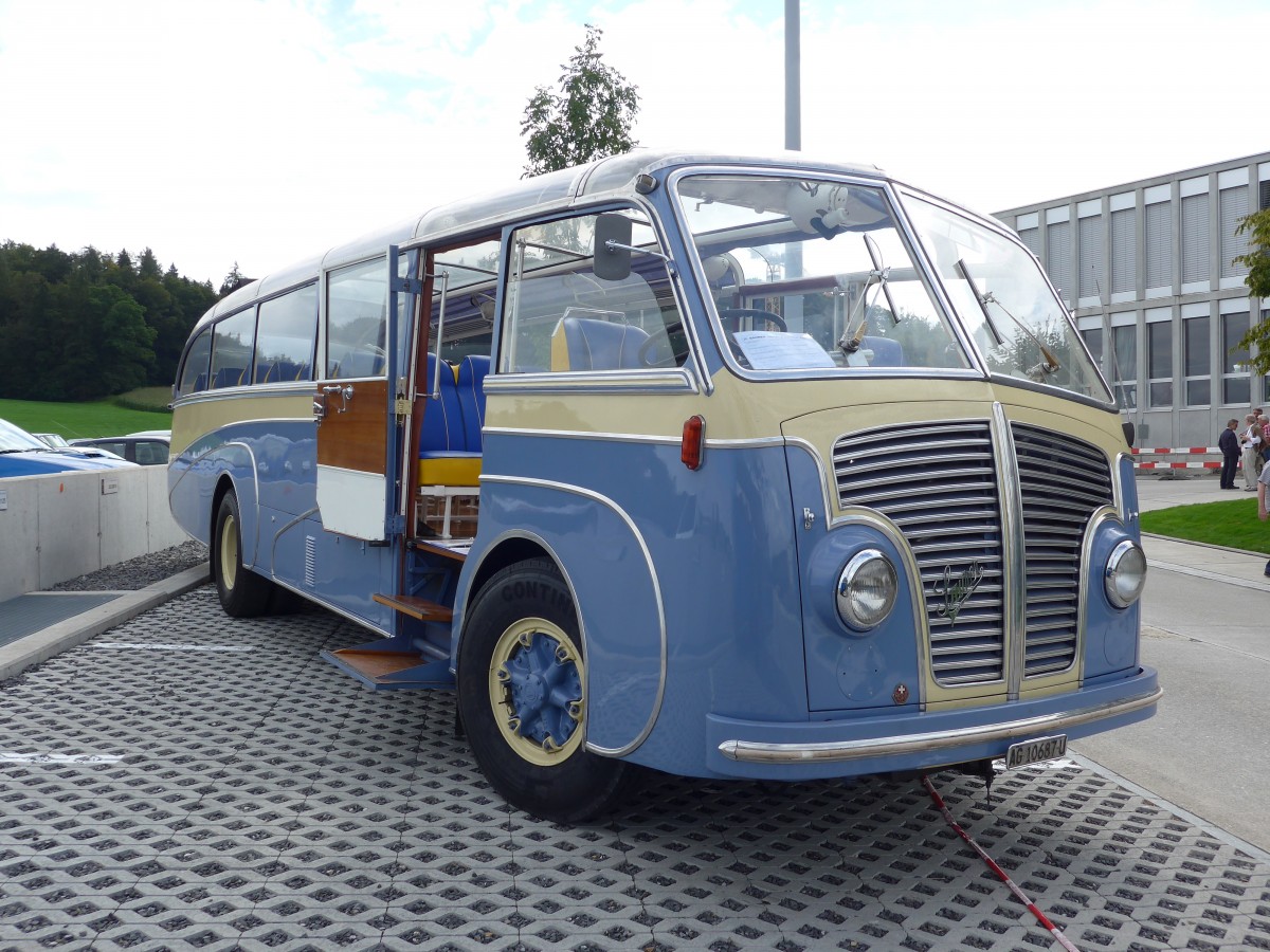 (154'511) - Steinacher, Gansingen - AG 10'687 U - Saurer/Hess (ex Vollenweider, Grenchen) am 30. August 2014 in Oberkirch, CAMPUS Sursee