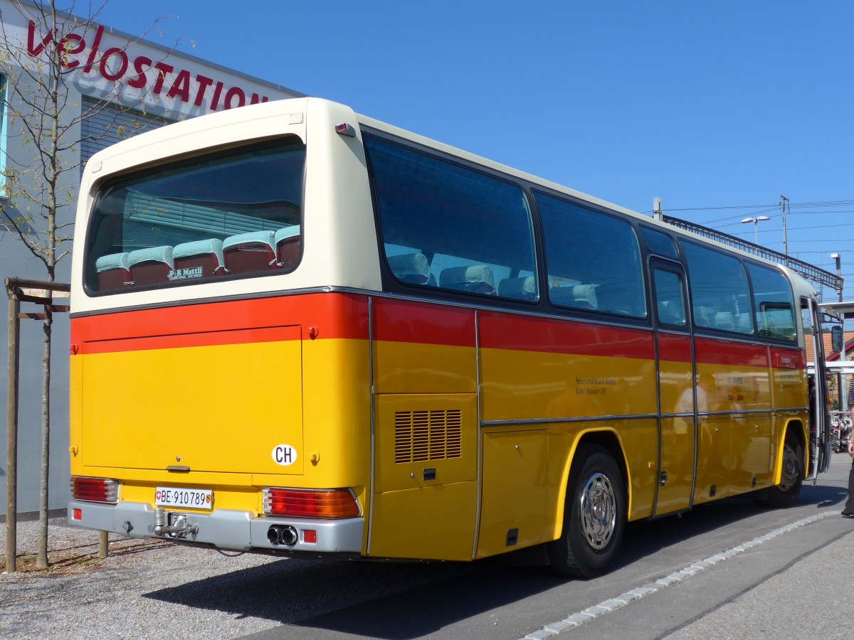 (155'387) - Buzzi, Bern - BE 910'789 - Mercedes (ex Mattli, Wassen) am 27. September 2014 beim Bahnhof Burgdorf