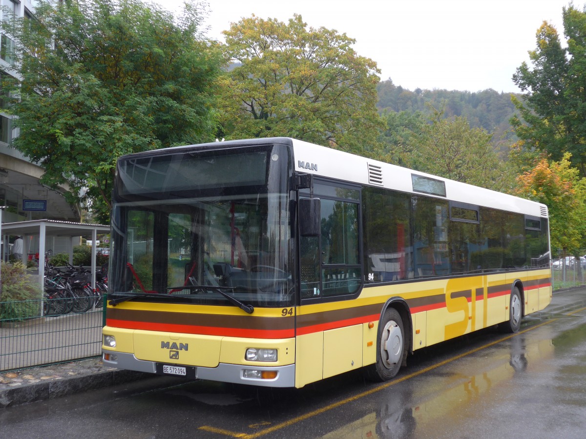 (155'692) - STI Thun - Nr. 94/BE 572'094 - MAN am 13. Oktober 2014 bei der Schifflndte Thun