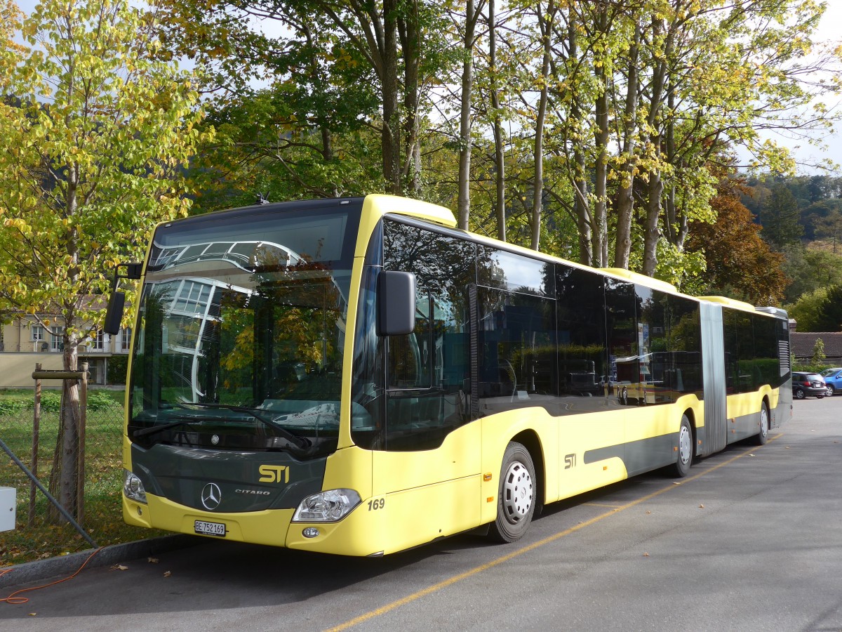 (156'134) - STI Thun - Nr. 169/BE 752'169 - Mercedes am 27. Oktober 2014 bei der Schifflndte Thun