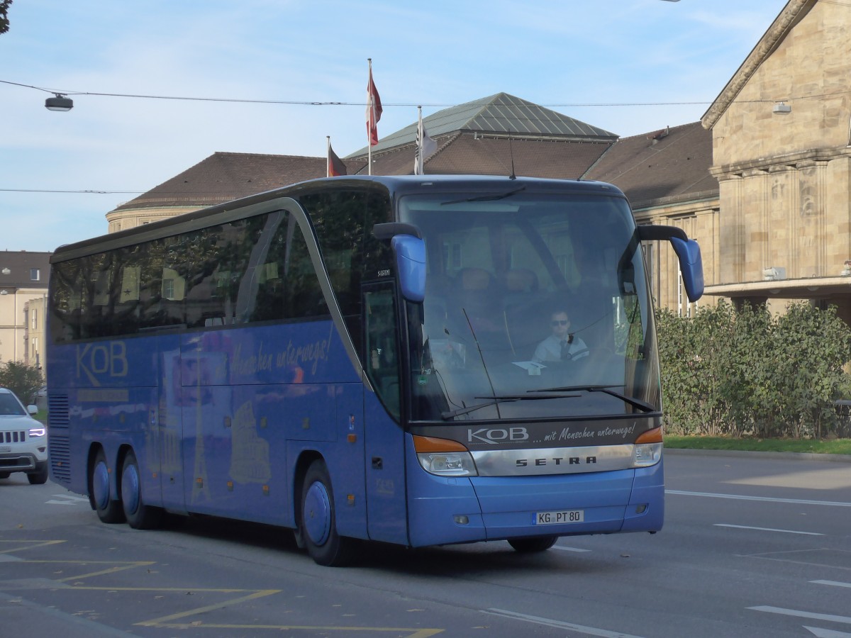 (156'165) - Aus Deutschland: KOB, Oberthulba - KG-PT 80 - Setra am 27. Oktober 2014 in Basel, Badischer Bahnhof