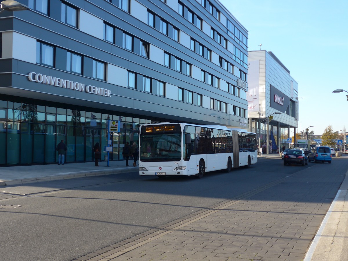 (156'586) - WVG Wolfsburg - Nr. 707/WOB-VG 7 - Mercedes am 17. November 2014 beim Hauptbahnhof Wolfsburg