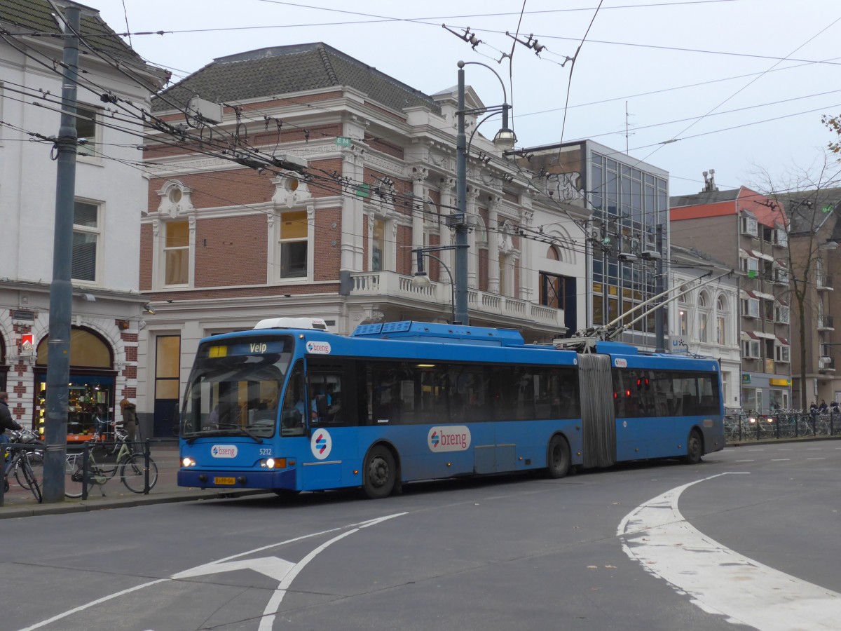 (157'040) - Breng, Ijsselmuiden - Nr. 5212/BJ-PP-06 - Berkhof Gelenktrolleybus am 20. November 2014 in Arnhem, Willemsplein