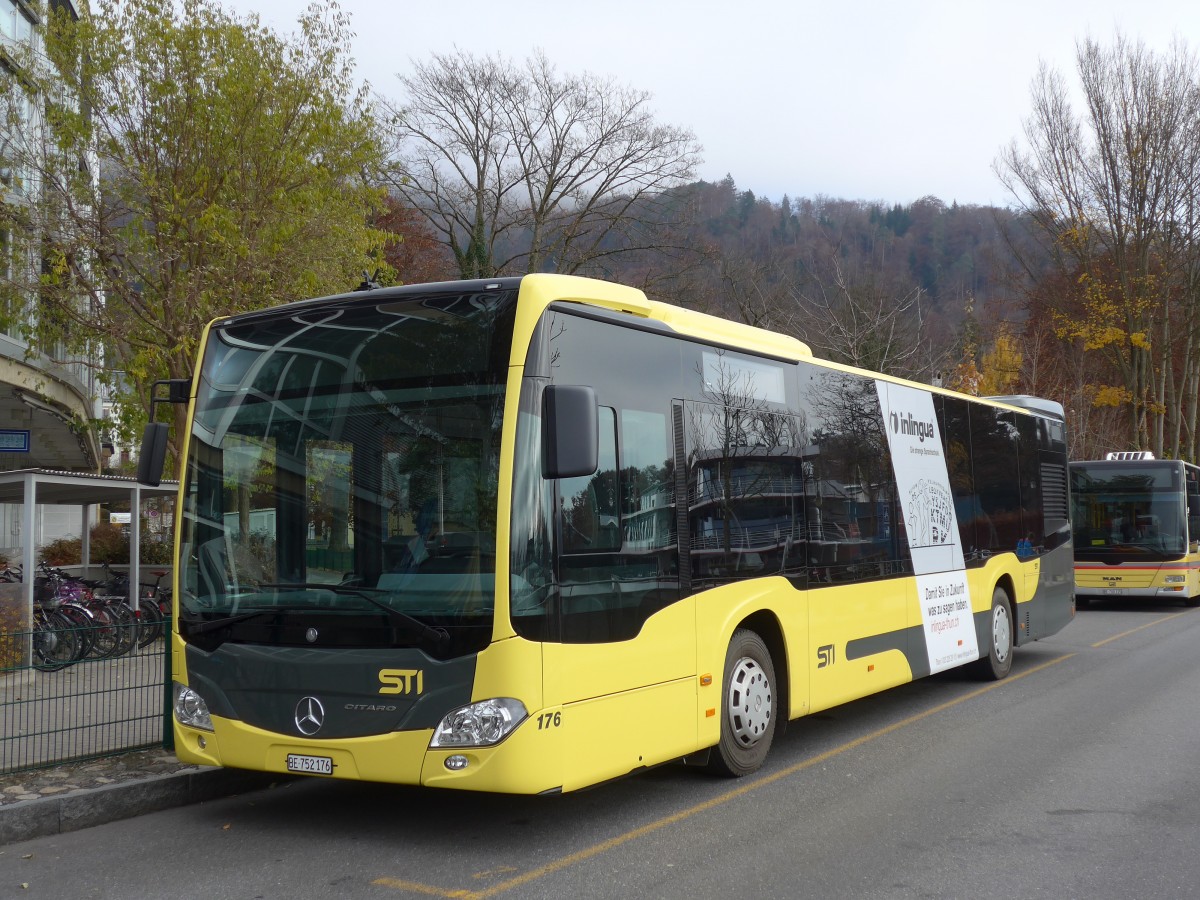 (157'577) - STI Thun - Nr. 176/BE 752'176 - Mercedes am 28. November 2014 bei der Schifflndte Thun