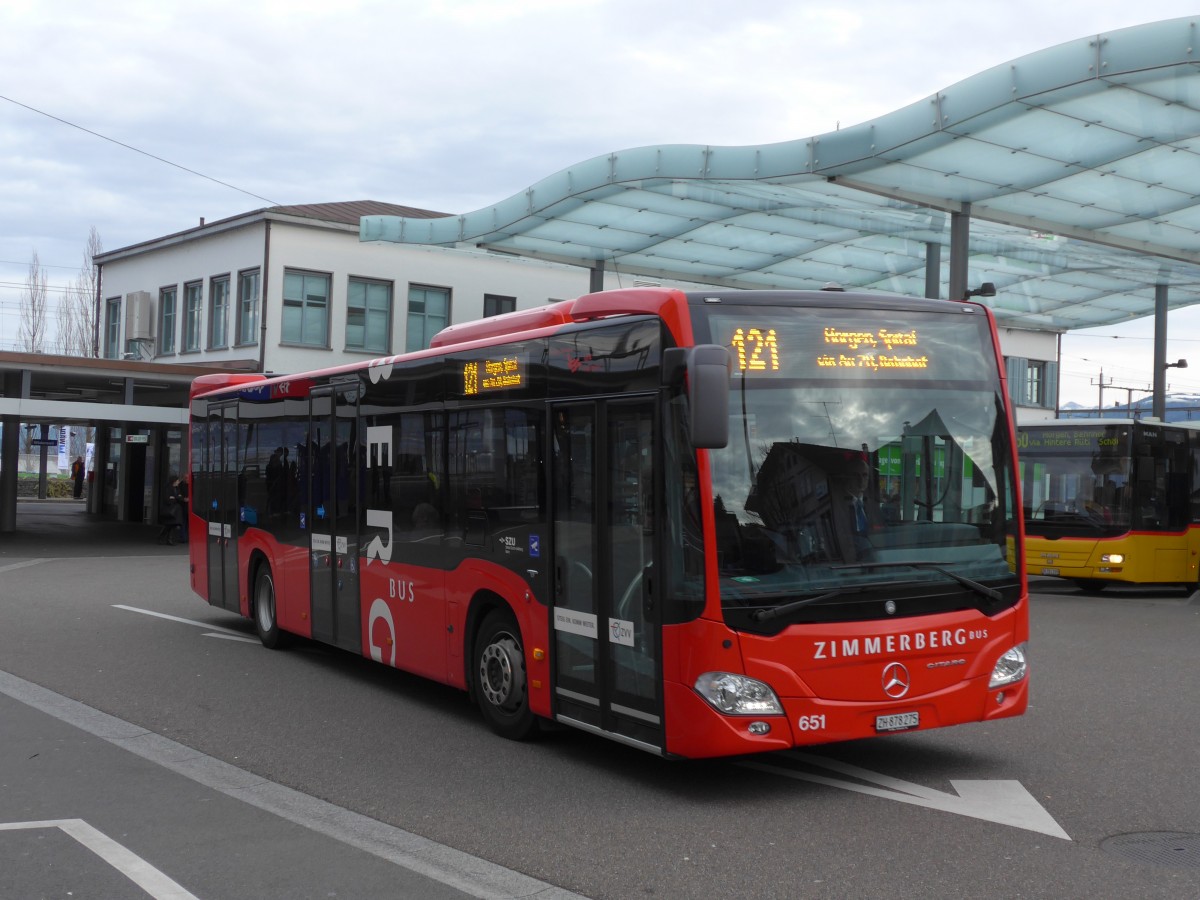 (157'787) - AHW Horgen - Nr. 651/ZH 878'275 - Mercedes am 14. Dezember 2014 beim Bahnhof Wdenswil