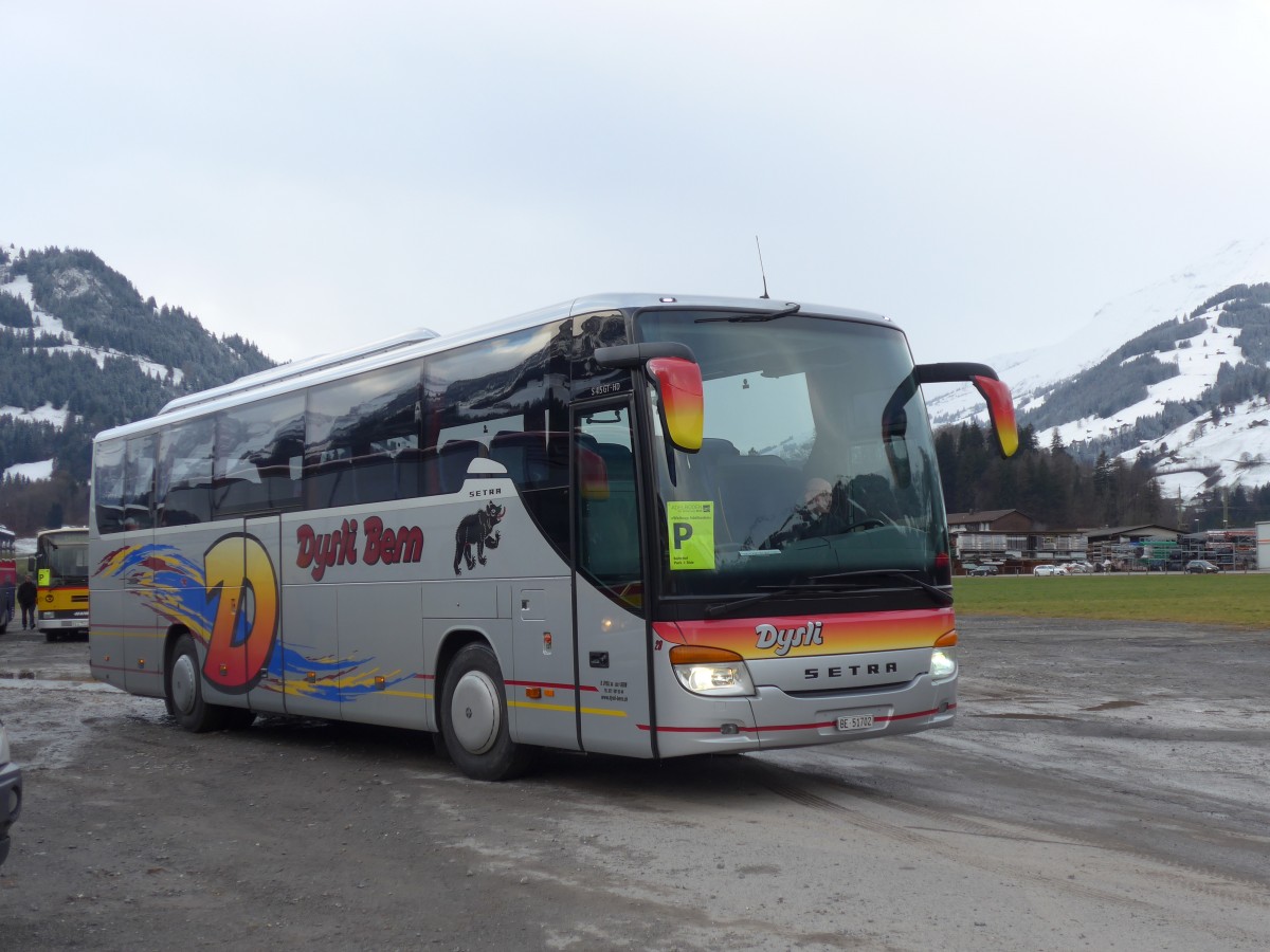 (158'376) - Dysli, Bern - Nr. 29/BE 51'702 - Setra am 11. Januar 2015 in Frutigen, Flugplatz