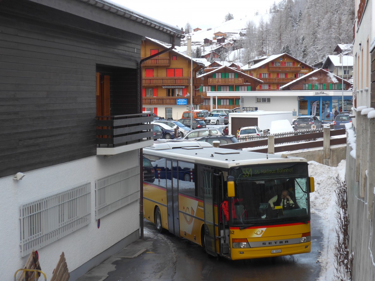 (158'435) - Zerzuben, Visp-Eyholz - Nr. 62/VS 99'500 - Setra am 18. Januar 2015 in Grchen, Post