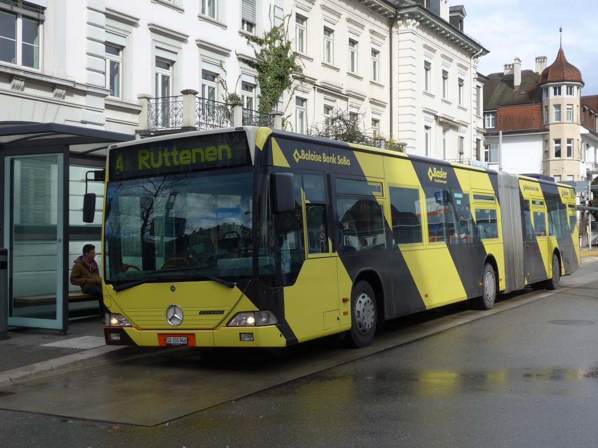 (159'015) - BSU Solothurn - Nr. 46/SO 155'946 - Mercedes am 2. Mrz 2015 beim Hauptbahnhof Solothurn