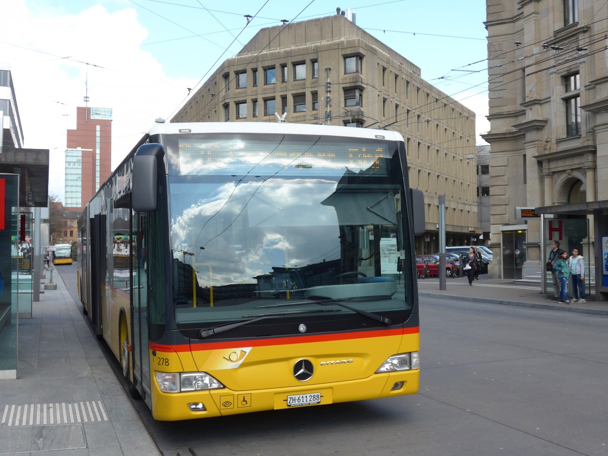 (159'463) - Moser, Flaach - Nr. 278/ZH 611'288 - Mercedes am 27. Mrz 2015 beim Hauptbahnhof Winterthur