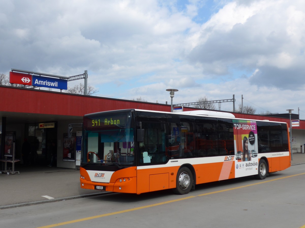 (159'477) - AOT Amriswil - Nr. 6/TG 62'894 - Neoplan am 27. Mrz 2015 beim Bahnhof Amriswil