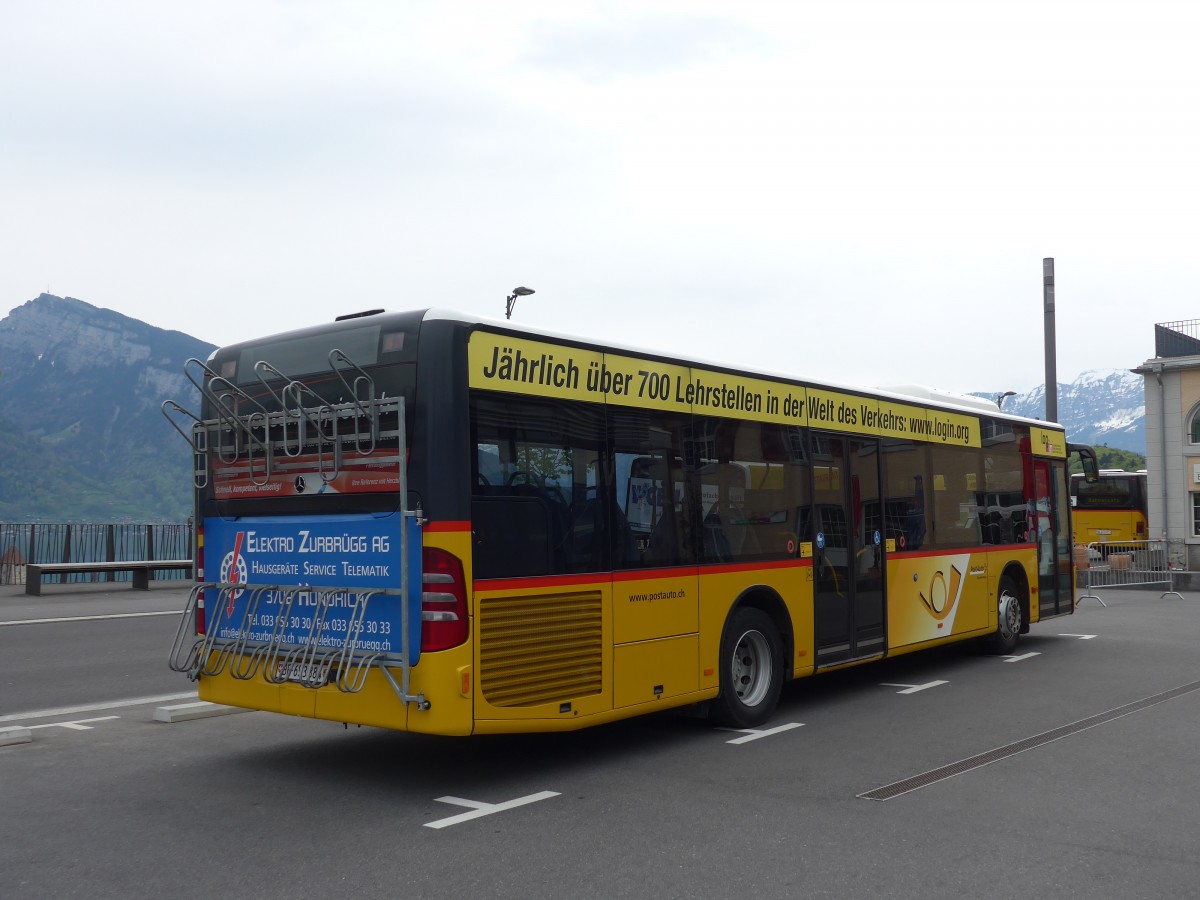 (159'990) - PostAuto Bern - BE 653'384 - Mercedes am 25. April 2015 beim Bahnhof Spiez