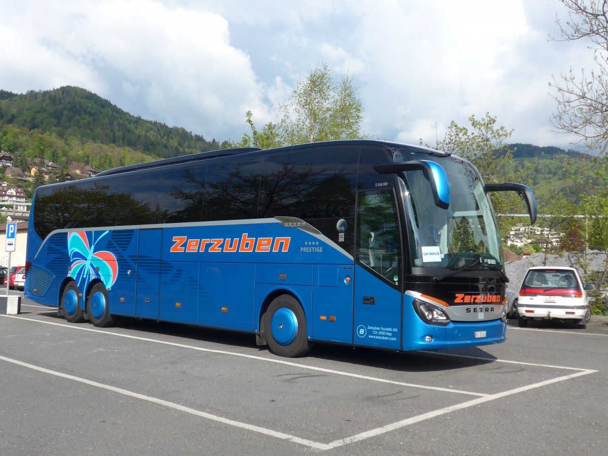 (160'152) - Zerzuben, Visp-Eyholz - Nr. 8/VS 37'343 - Setra am 27. April 2015 in Thun, Seestrasse