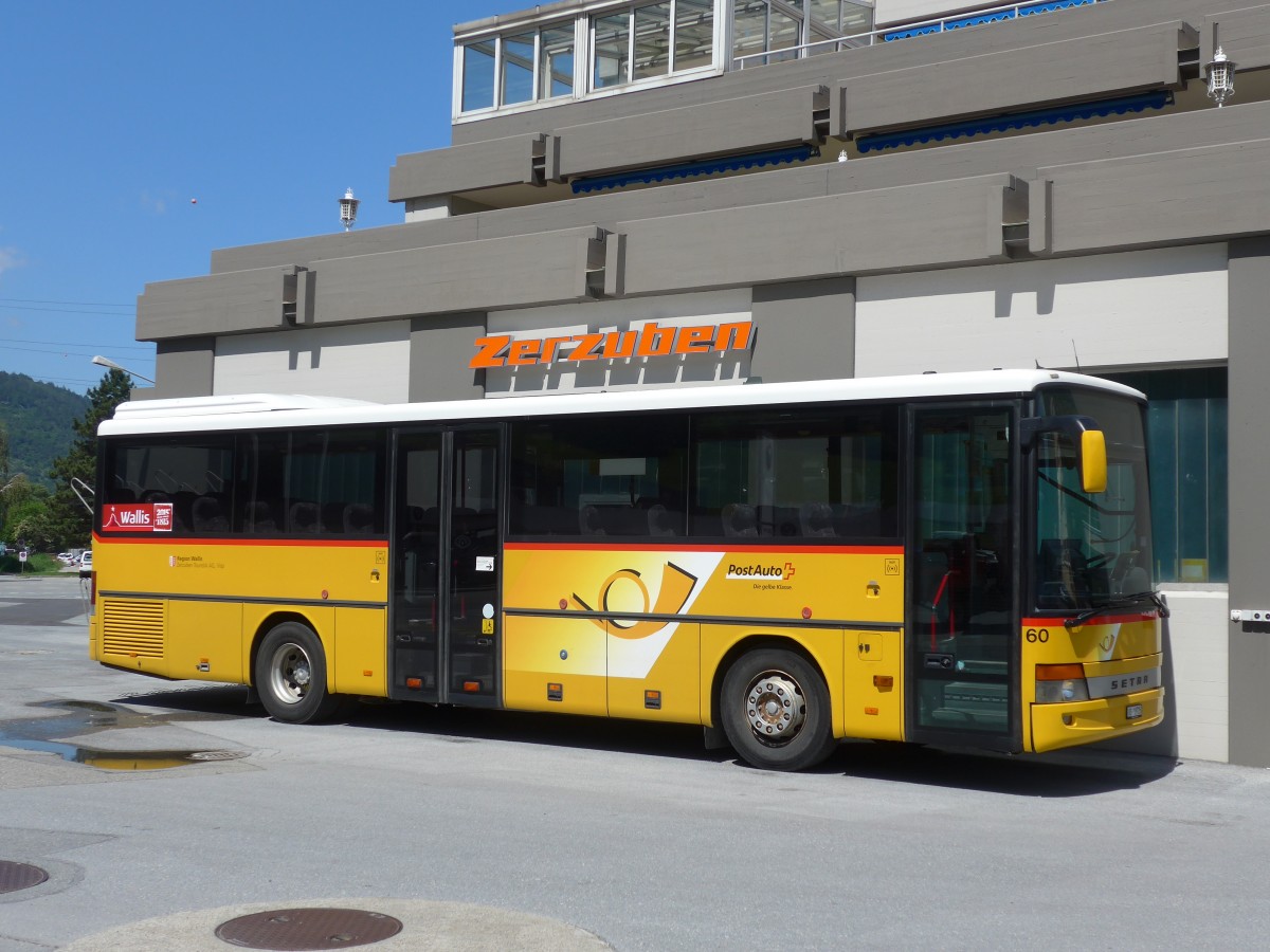 (161'108) - Zerzuben, Visp-Eyholz - Nr. 60/VS 18'725 - Setra am 27. Mai 2015 in Eyholz, Garage