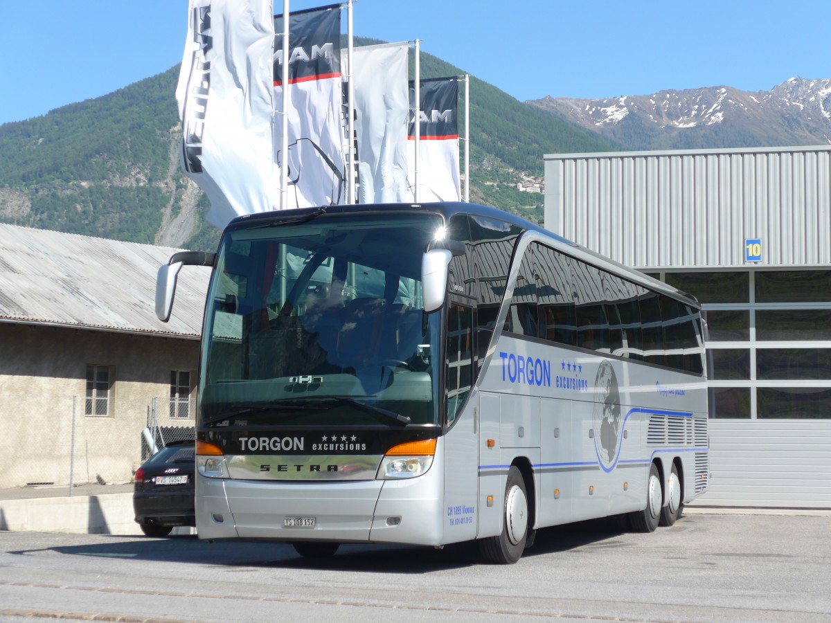 (161'196) - Torgon, Vionnaz - VS 118'152 - Setra am 27. Mai 2015 in Leytron, Garage Buchard